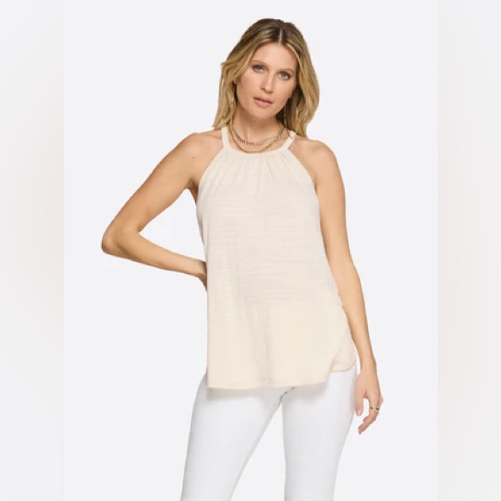 Caren Forbes • Elegant Cream Halter Top